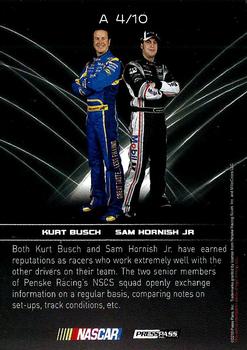 2010 Press Pass Premium - Allies #A 4 Kurt Busch / Sam Hornish Jr. Back