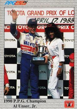 1991 All World #100 1990 P.P.G. Champion Al Unser, Jr. Front