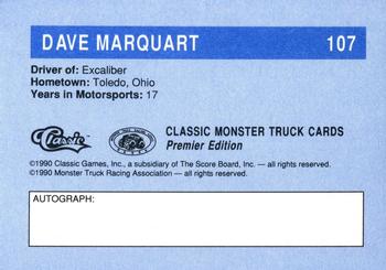 1990 Classic Monster Trucks #107 Dave Marquart Back