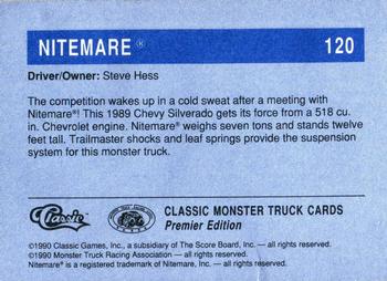 1990 Classic Monster Trucks #120 Nitemare II Back