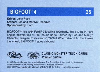 1990 Classic Monster Trucks #25 Bigfoot 4 Back