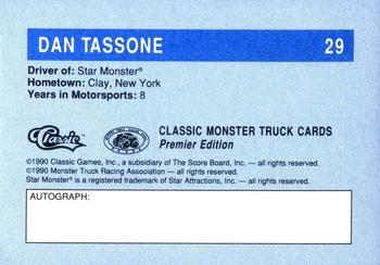 1990 Classic Monster Trucks #29 Dan Tassone Back
