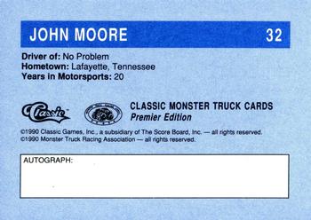 1990 Classic Monster Trucks #32 John Moore Back