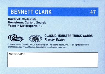 1990 Classic Monster Trucks #47 Bennett Clark Back
