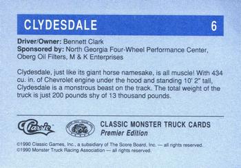1990 Classic Monster Trucks #6 Clydesdale Back