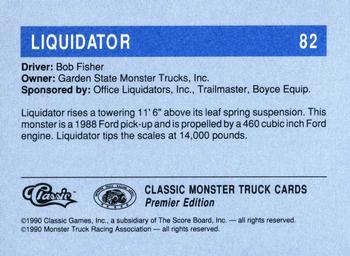 1990 Classic Monster Trucks #82 Liquidator Back