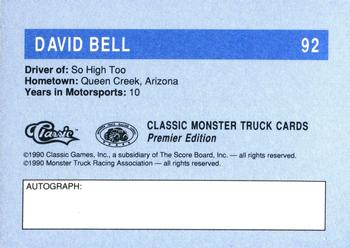 1990 Classic Monster Trucks #92 David Bell Back