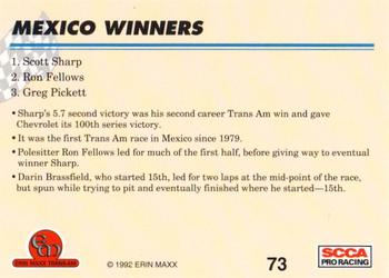 1992 Erin Maxx Trans-Am #73 Mexico Winners Back