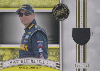 2012 Press Pass Fanfare - Magnificent Materials Gold #MM-MA Marcos Ambrose Front