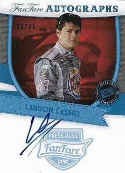 2012 Press Pass Fanfare - Autographs Blue #FF-LC Landon Cassill Front