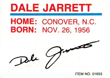 1989-92 Racing Champions Stock Car #01653 Dale Jarrett Back