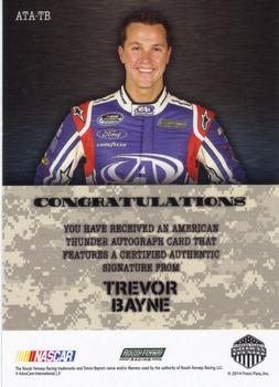 2014 Press Pass American Thunder - Autographs Blue #ATA-TB Trevor Bayne Back