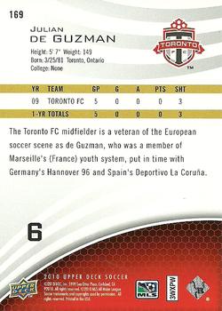 2010 Upper Deck MLS #169 Julian de Guzman Back