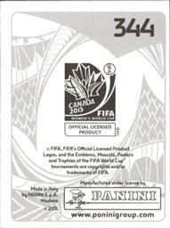 2015 Panini Women's World Cup Stickers #344 Debinha Back