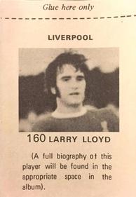 1971-72 FKS Publishers Wonderful World of Soccer Stars Stickers #160 Larry Lloyd Back