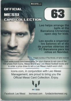 2013 Icons Official Messi Card Collection (UK/Spain) #63 Lionel Messi Back