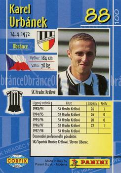 1997 Panini Czech League #88 Karel Urbánek Back