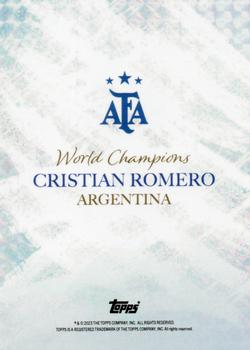 2023 Topps Argentina World Champions #NNO Cristian Romero Back