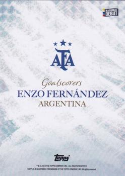 2023 Topps Argentina World Champions - Goalscorers #NNO Enzo Fernández Back