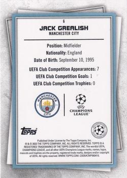 2022-23 Topps UEFA Club Competitions Superstars - Uncommon Green #6 Jack Grealish Back