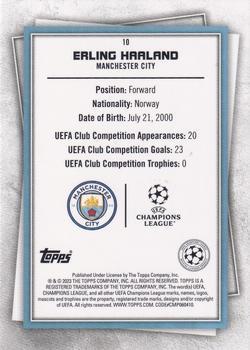 2022-23 Topps UEFA Club Competitions Superstars - Uncommon Green #10 Erling Haaland Back