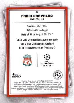 2022-23 Topps UEFA Club Competitions Superstars - Uncommon Green #15 Fabio Carvalho Back