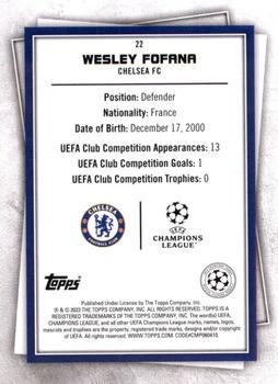 2022-23 Topps UEFA Club Competitions Superstars - Uncommon Green #22 Wesley Fofana Back