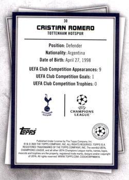 2022-23 Topps UEFA Club Competitions Superstars - Uncommon Green #30 Cristian Romero Back