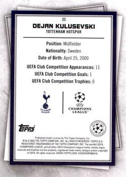 2022-23 Topps UEFA Club Competitions Superstars - Uncommon Green #33 Dejan Kulusevski Back