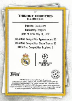 2022-23 Topps UEFA Club Competitions Superstars - Uncommon Green #37 Thibaut Courtois Back