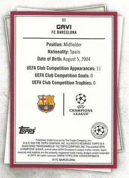 2022-23 Topps UEFA Club Competitions Superstars - Uncommon Green #51 Gavi Back