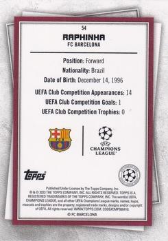 2022-23 Topps UEFA Club Competitions Superstars - Uncommon Green #54 Raphinha Back