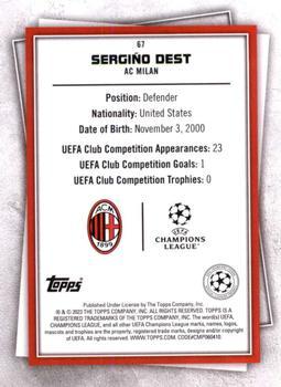 2022-23 Topps UEFA Club Competitions Superstars - Uncommon Green #67 Sergiño Dest Back