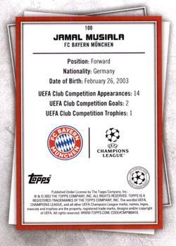 2022-23 Topps UEFA Club Competitions Superstars - Uncommon Green #100 Jamal Musiala Back