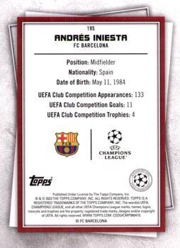 2022-23 Topps UEFA Superstars - Uncommon Green #195 Andrés Iniesta Back