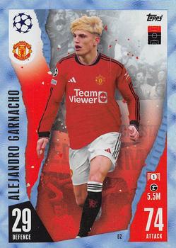 2023-24 Topps Match Attax UEFA Club Competitions - Crystal #62 Alejandro Garnacho Front