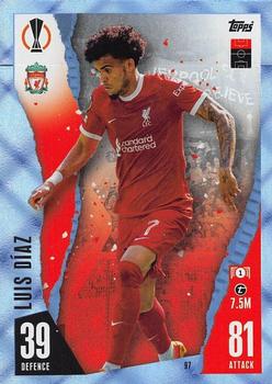 2023-24 Topps Match Attax UEFA Club Competitions - Crystal #97 Luis Díaz Front