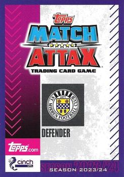 2023-24 Topps Match Attax SPFL - Electric Purple Border #168 Marcus Fraser Back