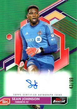 2023 Finest MLS - Base Autographs Neon Green Refractor #A-SJ Sean Johnson Front