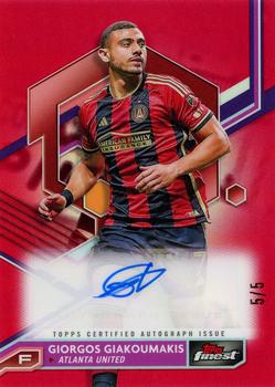 2023 Finest MLS - Base Autographs Red Refractor #A-GG Giorgos Giakoumakis Front