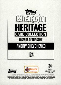 2023-24 Merlin Heritage UEFA Club Competitions - Gold #124 Andriy Shevchenko Back