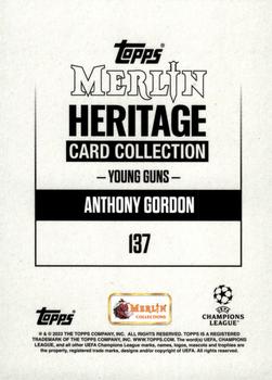 2023-24 Merlin Heritage UEFA Club Competitions - Gold #137 Anthony Gordon Back