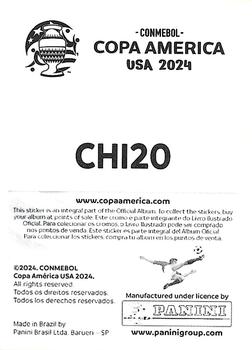 2024 Panini CONMEBOL Copa America USA Stickers #CHI20 Alexander Aravena Back