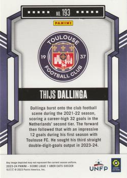 2023-24 Score Ligue 1 #193 Thijs Dallinga Back