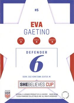2024 Parkside USWNT SheBelieves Cup #5 Eva Gaetino Back