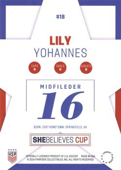 2024 Parkside USWNT SheBelieves Cup #18 Lily Yohannes Back