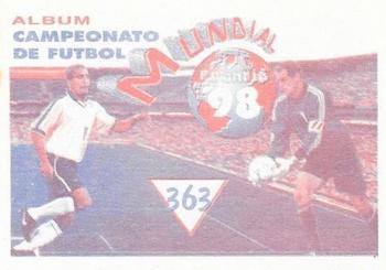 1998 Navarrete Campeonato de Futbol Mundial Francia 98 Stickers #363 Equipo Back