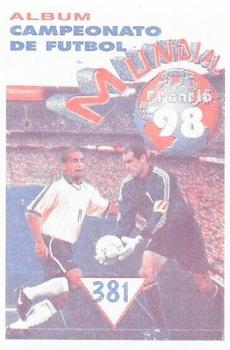 1998 Navarrete Campeonato de Futbol Mundial Francia 98 Stickers #381 J. Campos Back