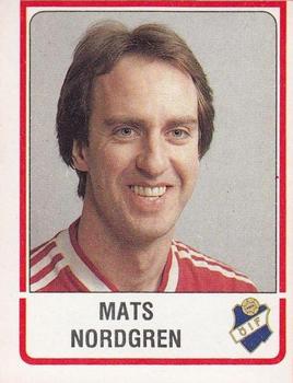 1986 Panini Fotboll 86 Allsvenskan och Division II #240 Mats Nordgren Front