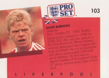1990-91 Pro Set #103 David Burrows Back